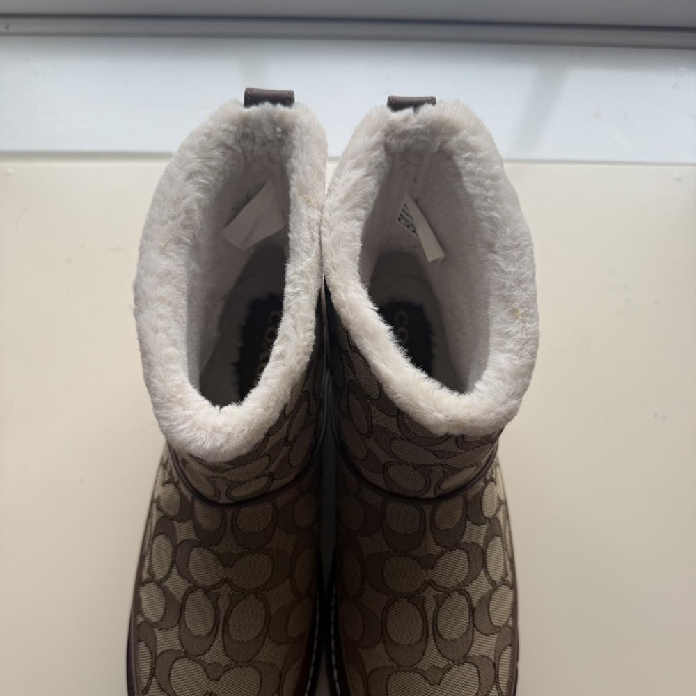Coach Brown and Tan Patterned Boots - Picture 4 of 4